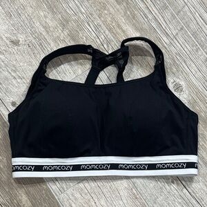 Momcozy Size XL Black Nursing Sports Bra